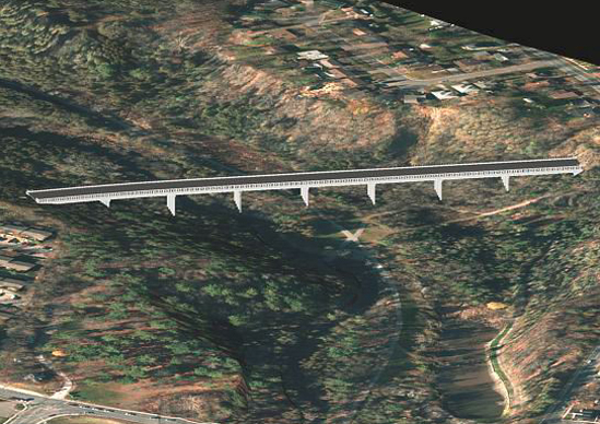 Jackson Park Parkway bridge model
